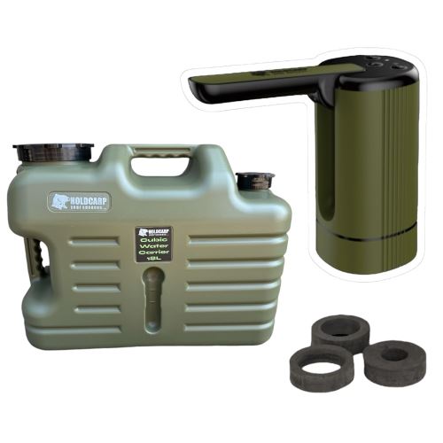 Holdcarp Set Automatická Pumpa Smart Rechargeable Tap + Kanister Cubic Water Carrier 18 l