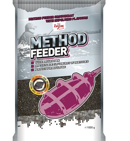 Carp zoom krmítková zmes method feeder groundbaits 1 kg - ryba halibut