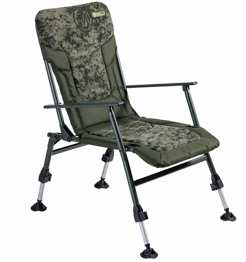 Mivardi kreslo camocode express.
 Hmotnosť 5,3 kg Rozmer sedacej časti (šírka x dĺžka) 48 x 48 cm Rozmer chrbtovej časti (šírka x dĺžka) 48 x 56 cm Výška sedadla od zeme (od - do) 30 - 41 cm Farba Camo CODE Nosnosť 140 kg Rozmer Rozmer podrúčiek 42 x 4 cm Výška Maximálna výška rozloženého 91 cm Transportný rozmer 72 x 65 x 14 cm Možnosť dokúpenia: Transportná taška M-TBC