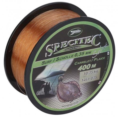 Saenger Specitec Vlasec Surf Scholle surf platýz Orange 400 m - Priemer 0,30 mm / Nosnosť 7 kg
