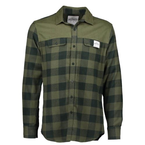 Aqua Flanelová Košeľa Long Sleeve Green Check Flannel Shirt