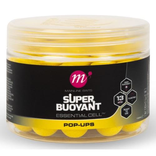 Mainline Plávajúce Boilie Super Buoyant Pop-Ups Essential Cell 150 ml 13 mm