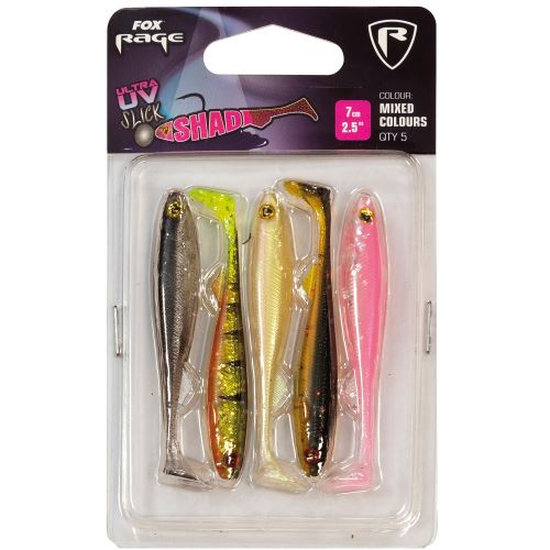 Fox Rage Gumová Nástraha Slick Shad UV Mixed Colour Packs 5 ks