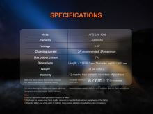 Fenix ​​Dobíjacia Batéria 18650 Li-Ion 4000 mAh (9)