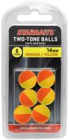 Starbaits Plávajúce Guličky Two Tones Balls 6 ks - 14 mm Oranžová Žltá