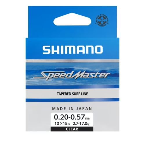 Shimano Ujímaný Šokový Vlasec Speedmaster Surf Taper Clear 10x15 m