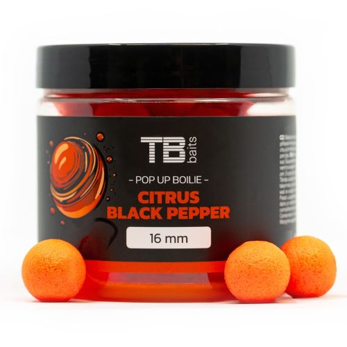 TB Baits Plávajúce Boilie Pop-Up Citrus - Black pepper + NHDC 65 g