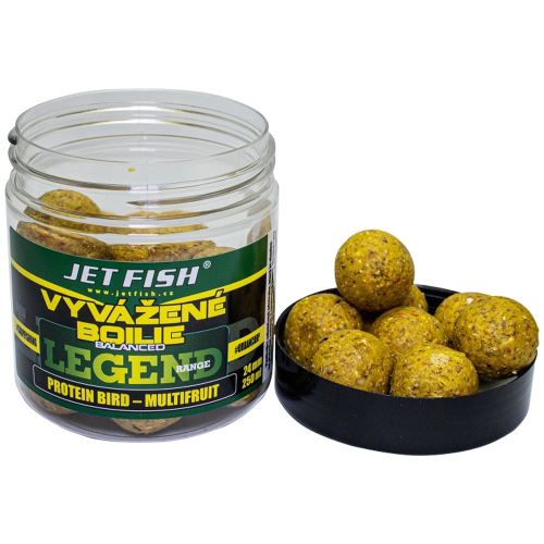 Jet Fish Vyvážené Boilie Legend Range Protein Bird Multifruit 250 ml - 24 mm