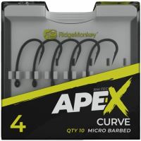 RidgeMonkey Háčik Ape-X Curve Barbed 10 ks - Veľkosť 8
