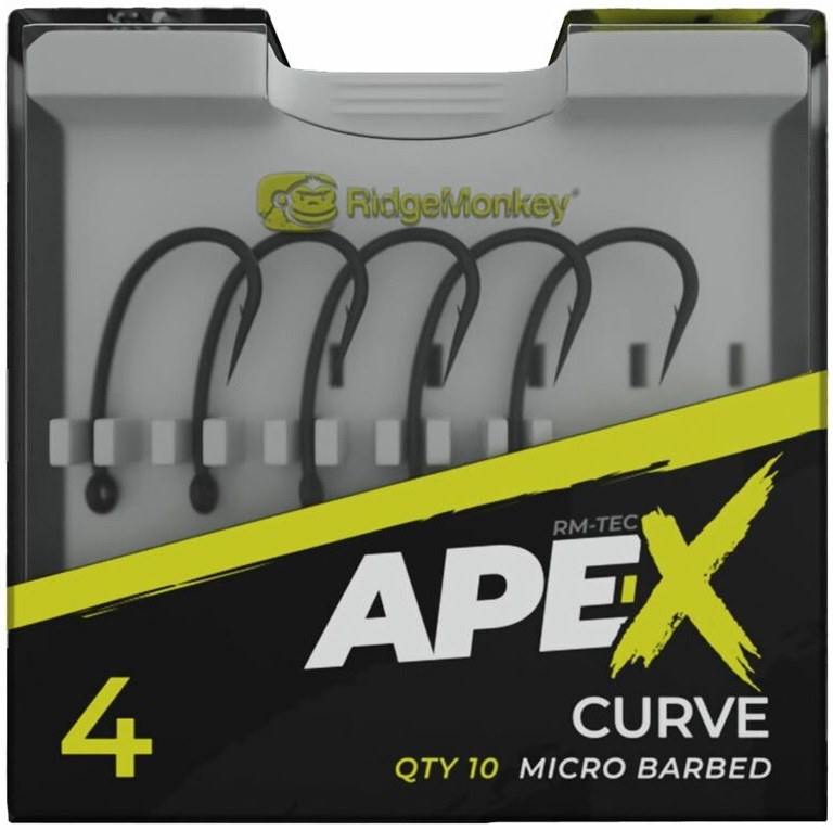 Ridgemonkey háčik ape-x curve barbed 10 ks - veľkosť 8