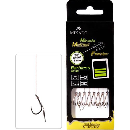 Mikado Nadväzec Feederový MF S Ihlou Barbless 8 ks 10 cm