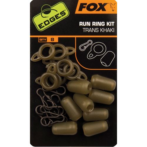 Fox Montáž Edges Run Ring Kit Trans Khaki 8ks