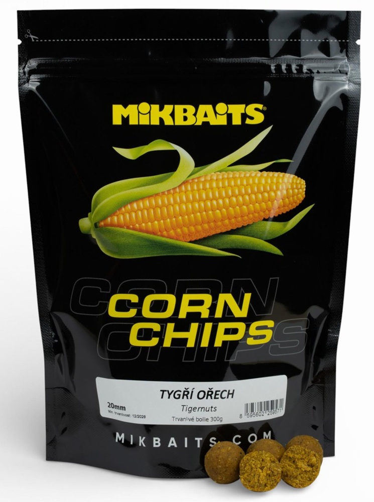 E-shop Mikabits boilie corn chips tygrí orech - 300 g 24 mm