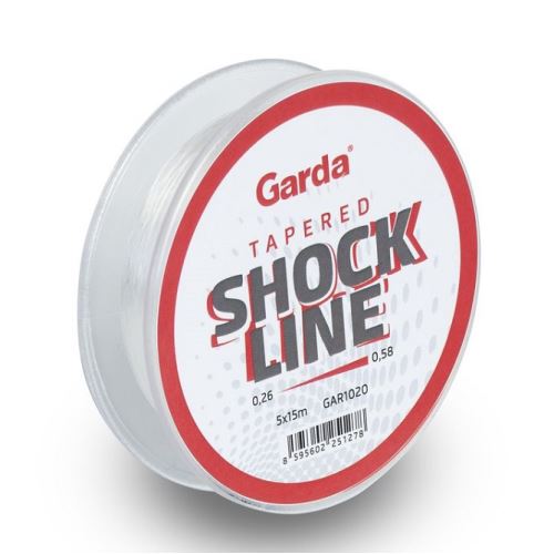 Garda Ujímaný Šokový Vlasec Shock Line 5x15 m - 0,26-0,58 mm