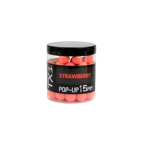 Shimano Plávajúce Boilie TX1 Pop Up Strawberry 80 g 15 mm Fluoro Red