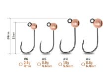 Delphin Jigová Hlavička T-AREA BL Wolframový Jig Medený 5 ks (2)