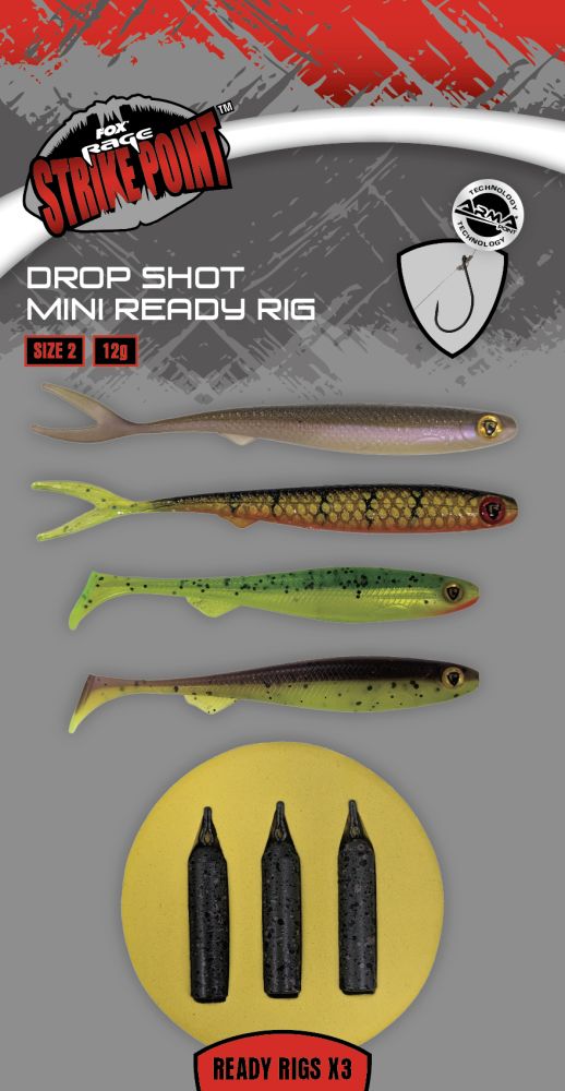 Fox rage montáž drop shot micro ready rig 3 ks - veľkosť 2
