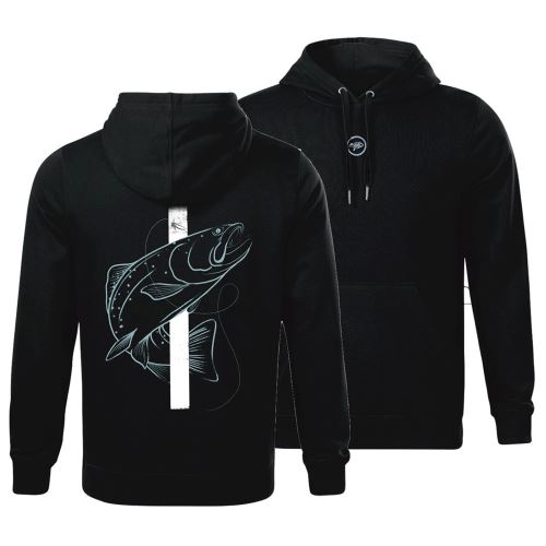 Giants Fishing Mikina Pánska Pstruh Čierna