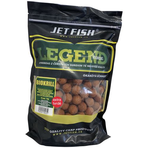 Jet Fish Extra Tvrdé Boilie Legend Range Biokrill 250 g