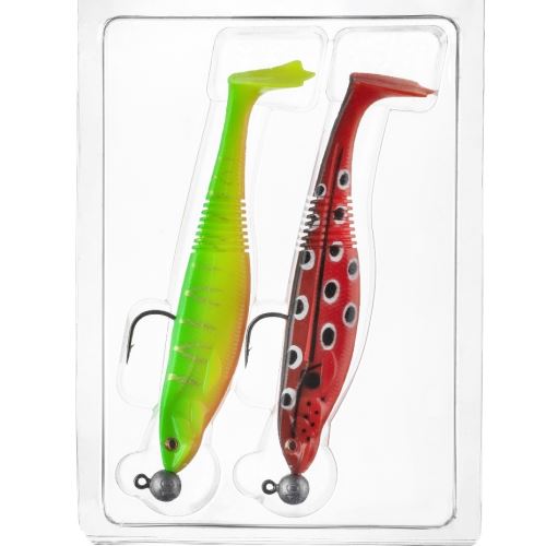 Daiwa Gumová Nástraha Prorex Classic Shad Ready Set 1 S Jigovými Hlavičkami Pike 2 ks 15 cm