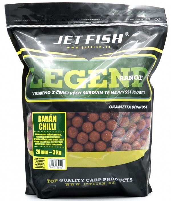 Jet fish boilie legend rangebanán chilliii - 3 kg 20 mm