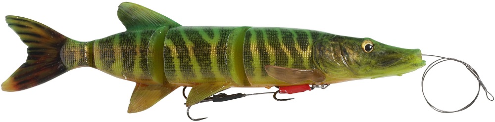 Savage gear gumová nástraha 4d line thru pike fire tiger-37 cm 365 g