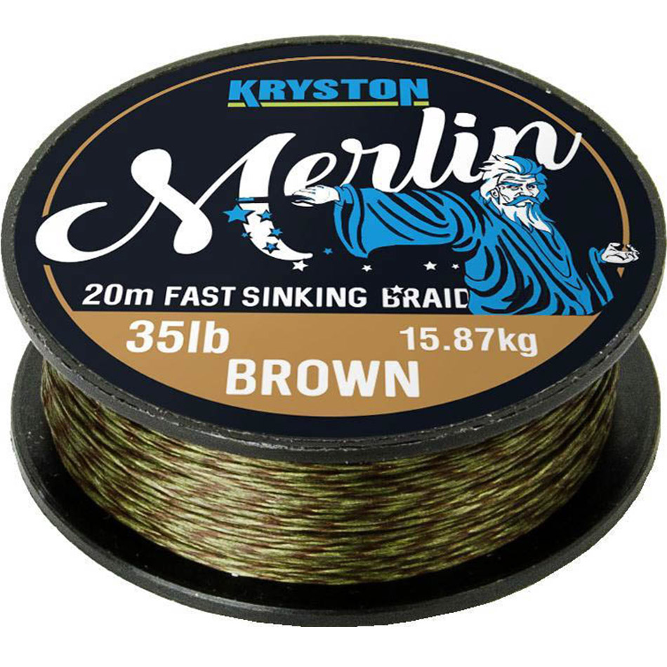 Kryston náväzcová šnúrka merlin fast sinking braid piesková-nosnosť 15 lb