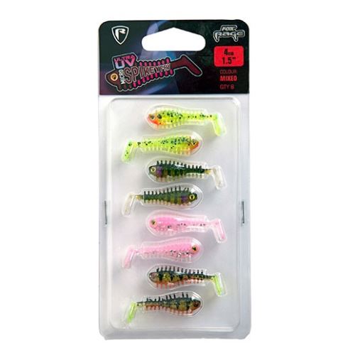 Fox Rage Gumová Nástraha UV Micro Spikey Mixed Colour Pack 4 cm 8 ks