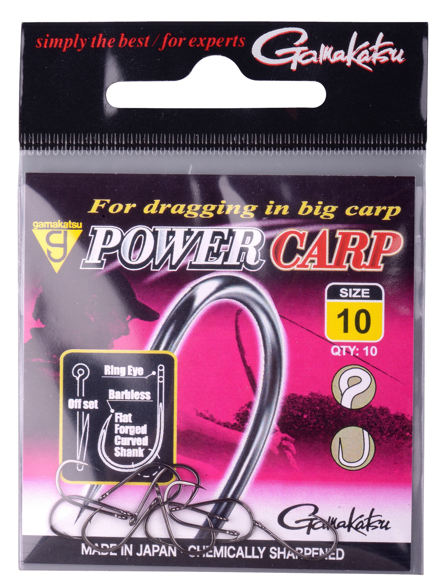 Gamakatsu háčiky power carp ring eye - veľkosť 8