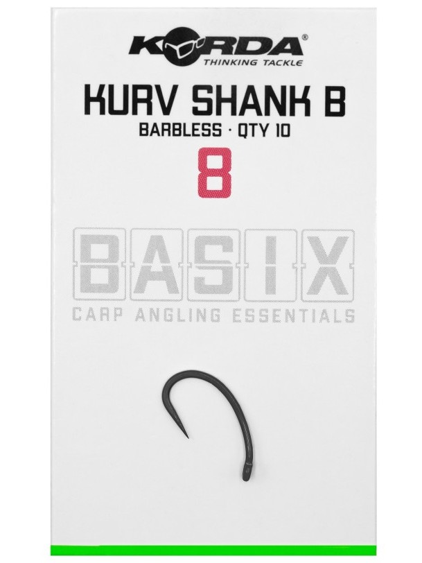E-shop Korda háčiky basix kurv shank barbless - 8
