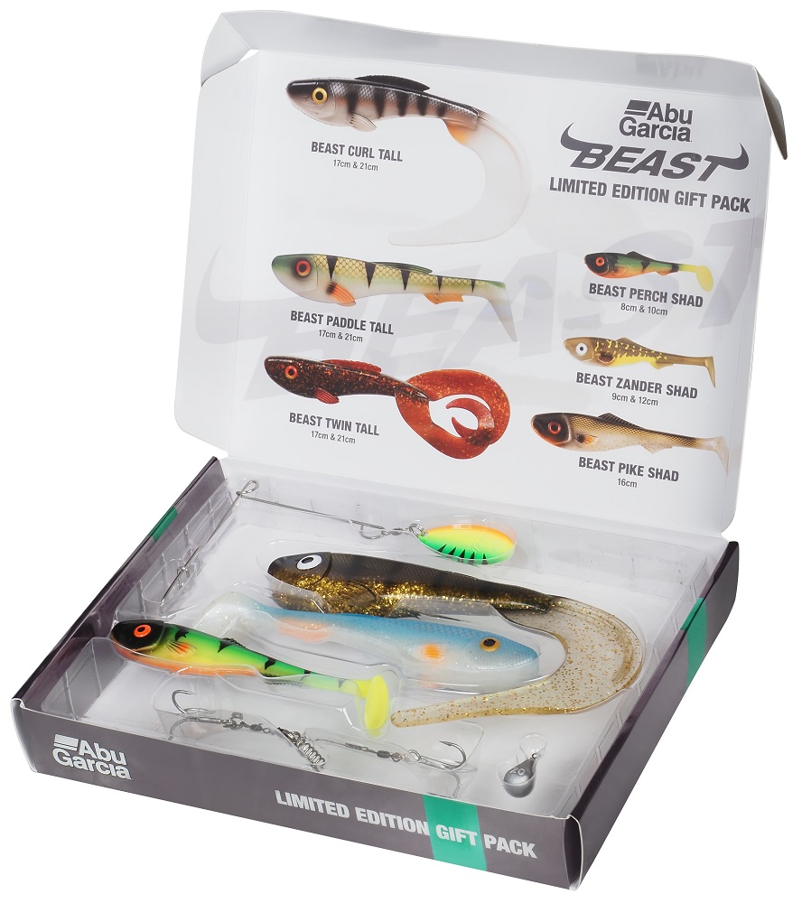 Abu garcia limitované vianočné balenie nástrah beast gift pack 6 ks ltd murky and clear water