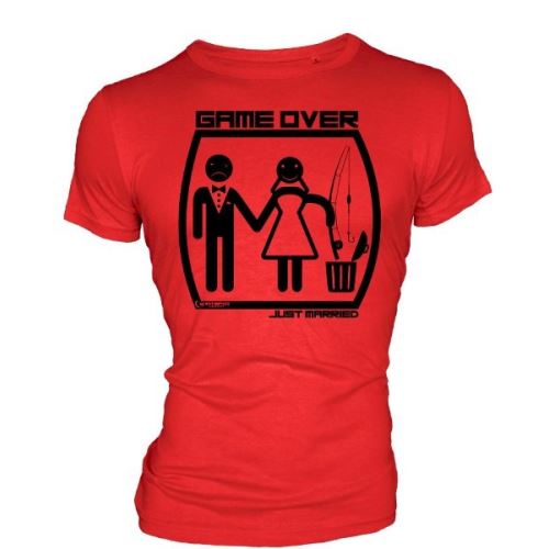 HOTSPOT DESIGN Tričko Game Over Just Married Man