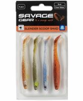 Savage Gear Gumová Nástraha Slender Scoop Shad Clear Water Mix (2)