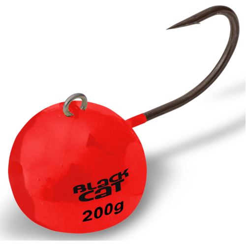 Black Cat Jigová Hlava Fire Ball Červená - 160 g