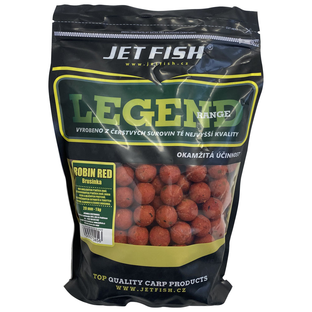 Jet fish boilie legend robin red + a.c. brusnicka - 1 kg 30 mm