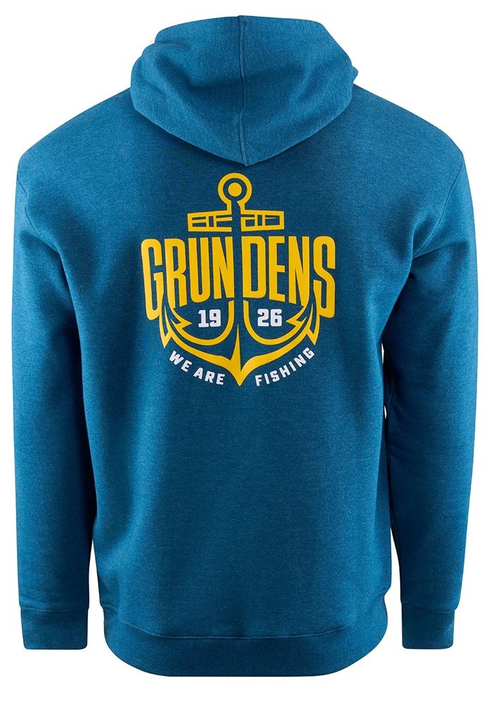 E-shop Grundéns mikina displacement dwr hoodie anchor navy heater - m