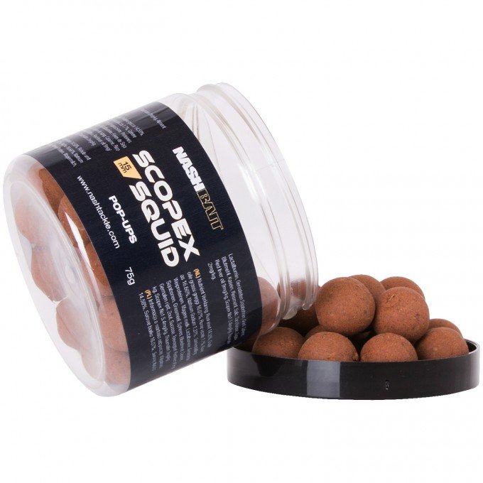 Nash plávajúce boilie scopex squid airball pop ups brown - 50 g 12 mm