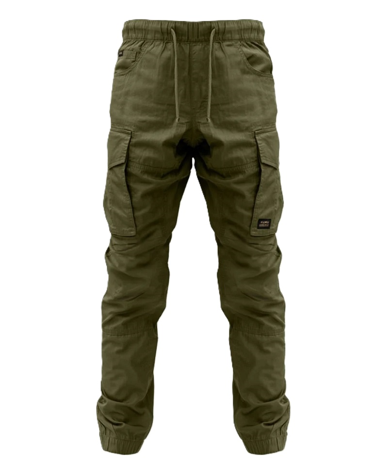 E-shop Kumu ľahké nohavice utility cargos khaki - m