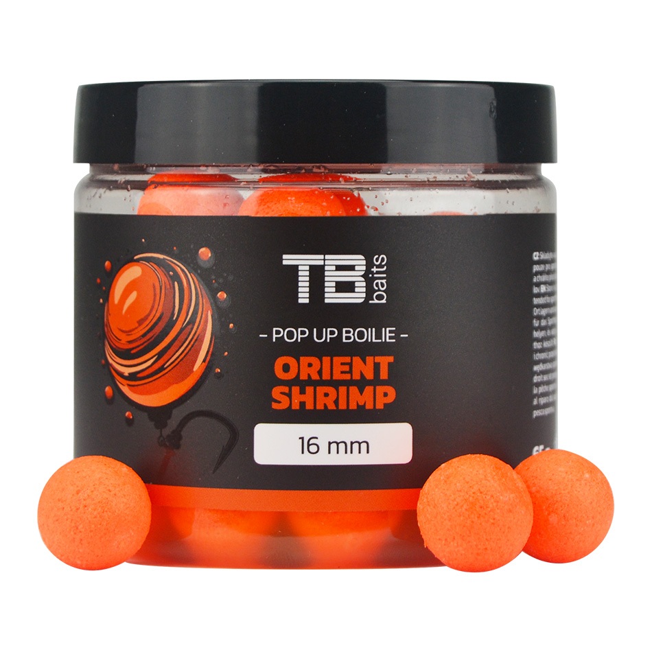 E-shop Tb baits plávajúce boilie pop-up orient shrimp + nhdc 65 g - 12 mm