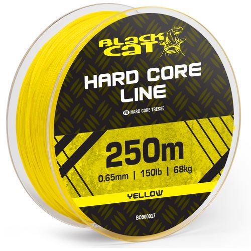 Black Cat Pletená Šnúra Hard Core Line Yellow 250 m