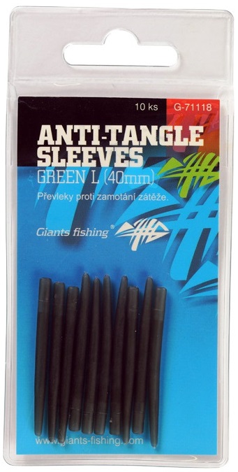 Giants fishing prevleky proti zamotaniu anti tangle sleeves green 10 ks-veľkosť 40 mm