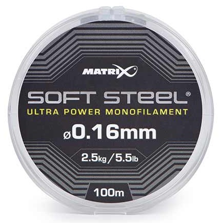 E-shop Matrix vlasec soft steel ultra power monofilament 100 m - 0,23 mm 5 kg