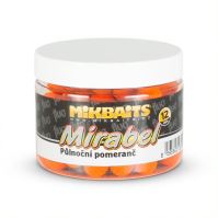 Mikbaits Mirabel Fluo boilie 150ml  12 mm-polnočný pomaranč