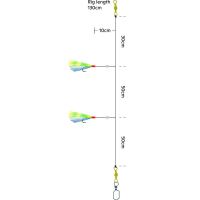 Kinetic Nadväzec Sabiki Flasher UV Purple Pink Silver 150 cm 7/0 (1)