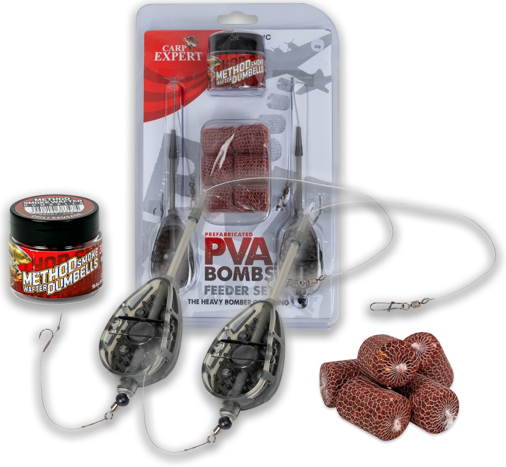 Carp expert montáž rapid pva bomb súprava s nástrahami 2 ks - 40 g