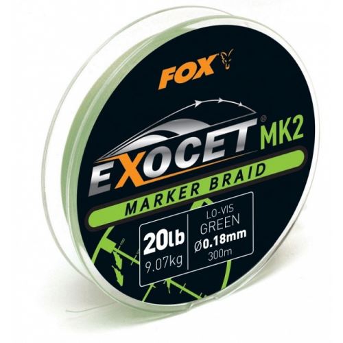 Fox Splietaná Šnúra Exocet MK2 Marker Braid 300 m Green - Priemer 0,18 mm / Nosnosť 9,07 kg