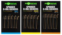 Korda Rovnátka Spinner D-Rig Kickers Zelená/Hnedá 10 ks (1)