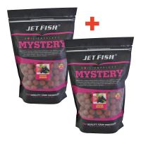 Jet Fish Boilie Mystery Jahoda Moruša 3 kg 20 mm 1+1 Zdarma