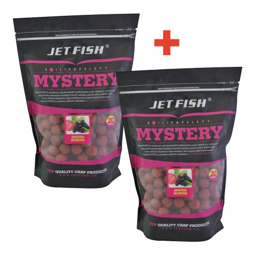 Jet Fish Boilie Mystery Jahoda Moruša 3 kg 1+1 Zdarma
