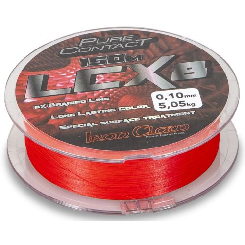 Iron Claw Šnúra LCX8 150m Červená